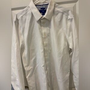 Egara Textured White Dress Shirt Non Iron